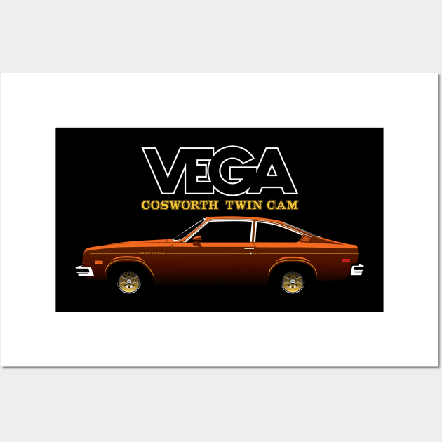 Cosworth Vega - Medium Orange Wall Art by BriteDesign